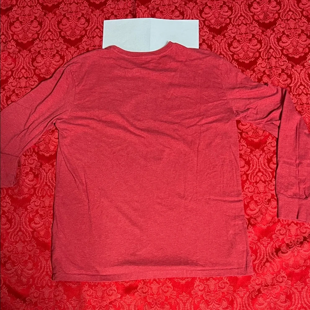 Polo Ralph Lauren Long Sleeve T Shirt Men Medium Red Pony Logo Cotton Crewneck